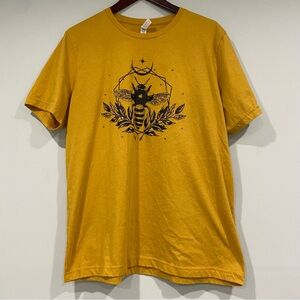 Bella Canvas Yellow Short Sleeve Graphic Tee Bee Crew Neck Women's XL